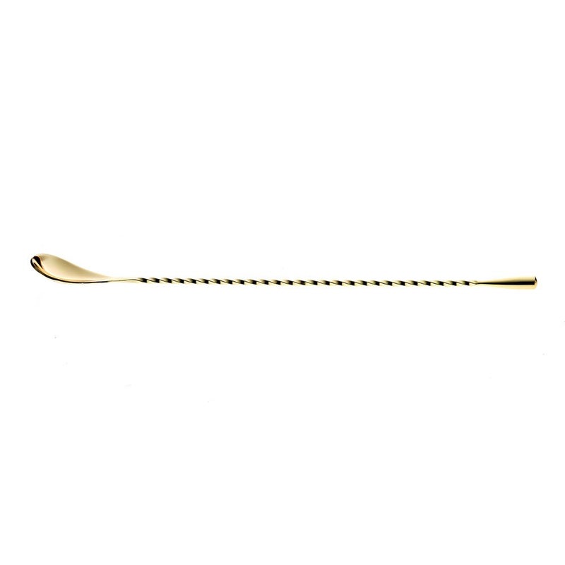Barfly Teardrop Bar Spoon, End 11 13/16" (30 cm), Gold - Image 4